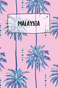 Malaysia: Dotted Travel Diary Notebook or Journey Dotted Grid Journal - Holiday Trip Pocketbook for Men and Women with Dots