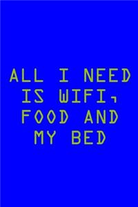 All I Need Is Wifi, Food And My Bed