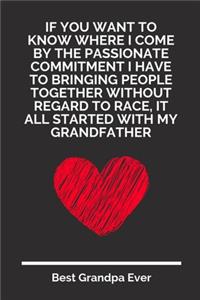 If You Want To Know Where I Come By The Passionate Commitment I Have To Bringing People Together Without Regard To Race, It All Started With My Grandfather