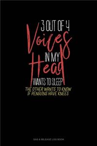 3 Out Of 4 Voices In My Head Wants To Sleep The Other Wants To Know If Penguins Have Knees