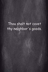 2020 Weekly Planner Religious 10th Commandment Chalkboard Style