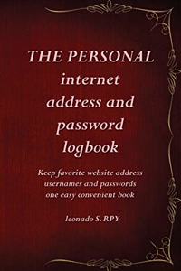 Vintage Victorian Internet Address & Password Logbook