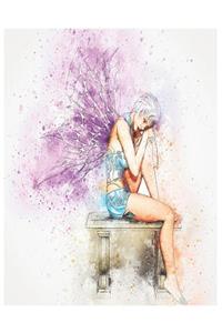 Seated Fairy Oversized 8.5x11, 150 Page Lined Blank Journal Notebook