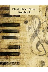 Blank Sheet Music Notebook