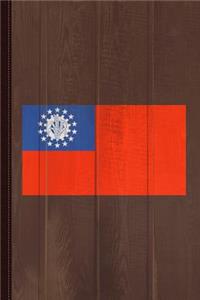 Myanmar Flag Journal Notebook