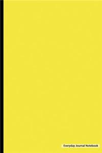 Everyday Journal Notebook - Blank Unlined (Yellow Cover)