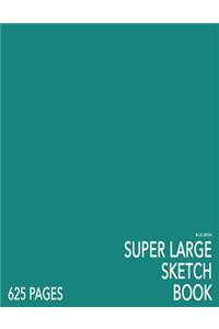 Blue Green Super Large Sketchbook: Big Softcover Sketchbook, 625 Pages, Giant Sketchbook, Large Sketchbook for Drawing