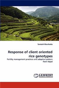 Response of Client Oriented Rice Genotypes