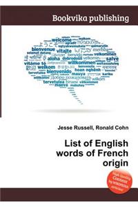 List of English Words of French Origin