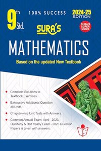 SURA`S 9th Standard Guide Mathematics English Medium Full Year Exam Guide 2024-25 Edition