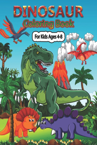 Dinosaur Coloring Book for Kids Ages 4-8