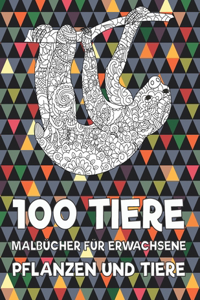 Malbücher für Erwachsene - Pflanzen und Tiere - 100 Tiere