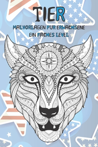 Malvorlagen für Erwachsene - Einfaches Level - Tier