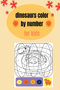 dinosaur color by number for kids