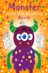 Monster Scissor Skills and Coloring Book for Kids