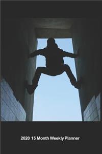 Plan On It 2020 Weekly Calendar Planner - Parkour Wall Climber