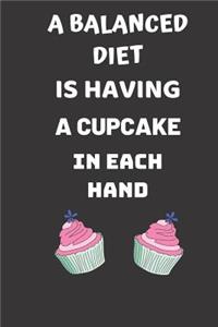 A balanced diet is having a cupcake in each hand