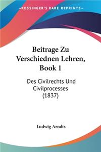 Beitrage Zu Verschiednen Lehren, Book 1