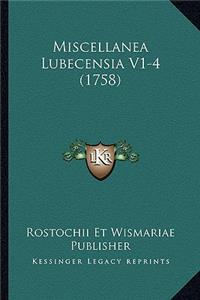 Miscellanea Lubecensia V1-4 (1758)