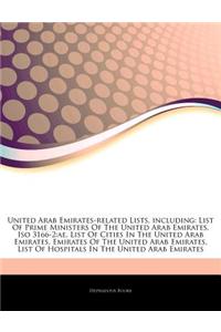 Articles on United Arab Emirates-Related Lists, Including: List of Prime Ministers of the United Arab Emirates, ISO 3166-2: Ae, List of Cities in the