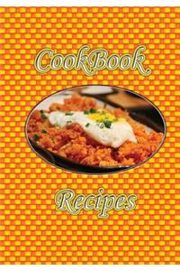 Cookbook Recipes (Orange checkerboard chicken BLANK COOKBOOK)