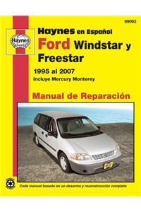 Ford Windstar, Freestar Y Mercury Monterey Haynes Manual de Reparacion Por Windstar 1995 Al 2003, Freestar Y Mercury Monterey 2004 Al 2007