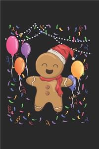 Christmas Gingerbread Man Party Notebook