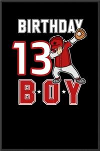 13 years old dabbing Baseball fan birthday