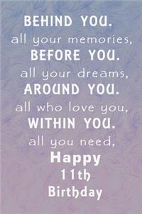 Behind You All Your Memories Before You All Your Dreams Happy Birthday
