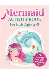 Mermaid Activity Book for Kids Ages 4-8