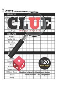 Clue Score Sheets