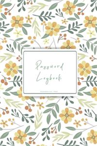 Floral Password Logbook with Tabs