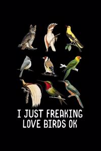 I Just Freaking Love Birds OK