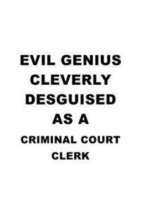 Evil Genius Cleverly Desguised As A Criminal Court Clerk