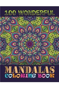 100 Wonderful Mandalas Coloring Book
