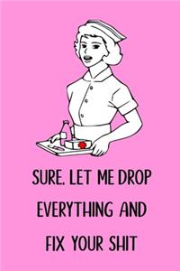 Sure, Let Me Drop Everything and Fix you Shit