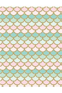 Mermaid Tail Notebook - 4x4 Graph Paper