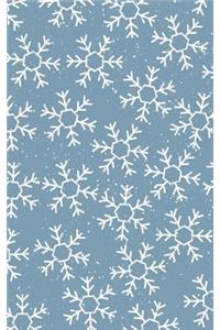 Blue-Gray Winter Snowflakes - Lined Notebook with Margins - 5x8