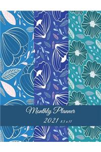 Monthly Planner 2021 8.5 x 11