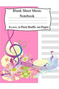 Blank Sheet Music Notebook