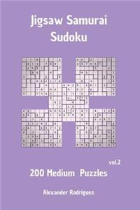 Jigsaw Samurai Sudoku Puzzles - Medium 200 vol. 2