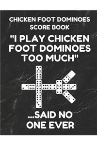 Chicken Foot Dominoes Score Book