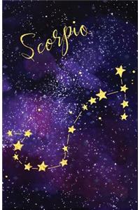 Journal Notebook Zodiac Sign Scorpio Constellation