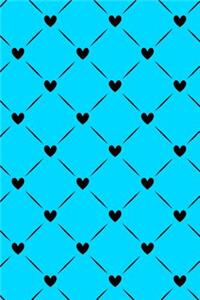 Bullet Journal Notebook Black Quilted Hearts Pattern 2