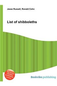 List of Shibboleths