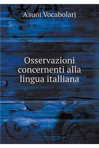 Osservazioni Concernenti Alla Lingua Italliana