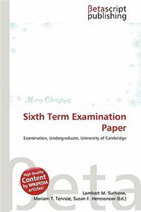 Sixth Term Examination Paper