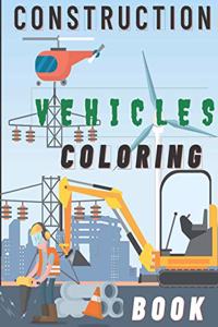 Construction Vehicles Coloring Book