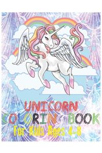 Unicorn coloring book for kids ages 4-8