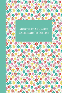 Month-At-A-Glance Calendar/To-Do List (Daisies/Green)